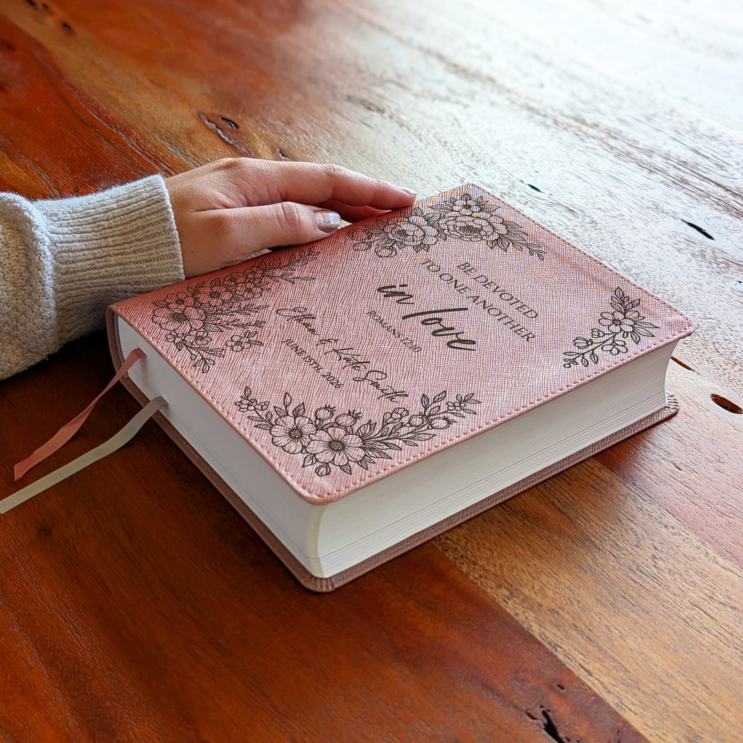 Personalized NIV Beautiful Word Bible – Pink | Floral Devoted in Love