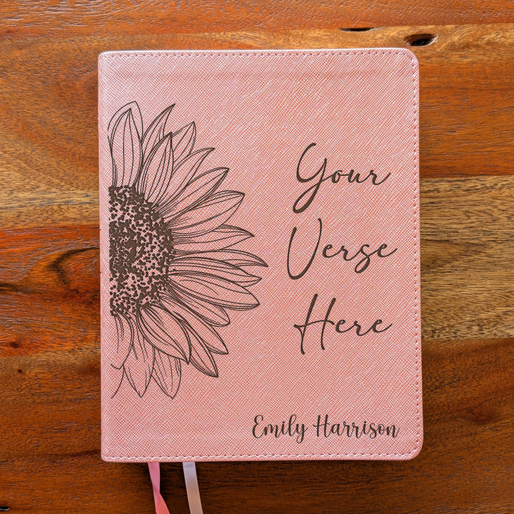 Personalized NIV Beautiful Word Bible – Pink | Sunflower Custom Verse