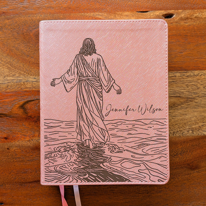 Personalized NIV Beautiful Word Bible – Pink | Jesus on Water
