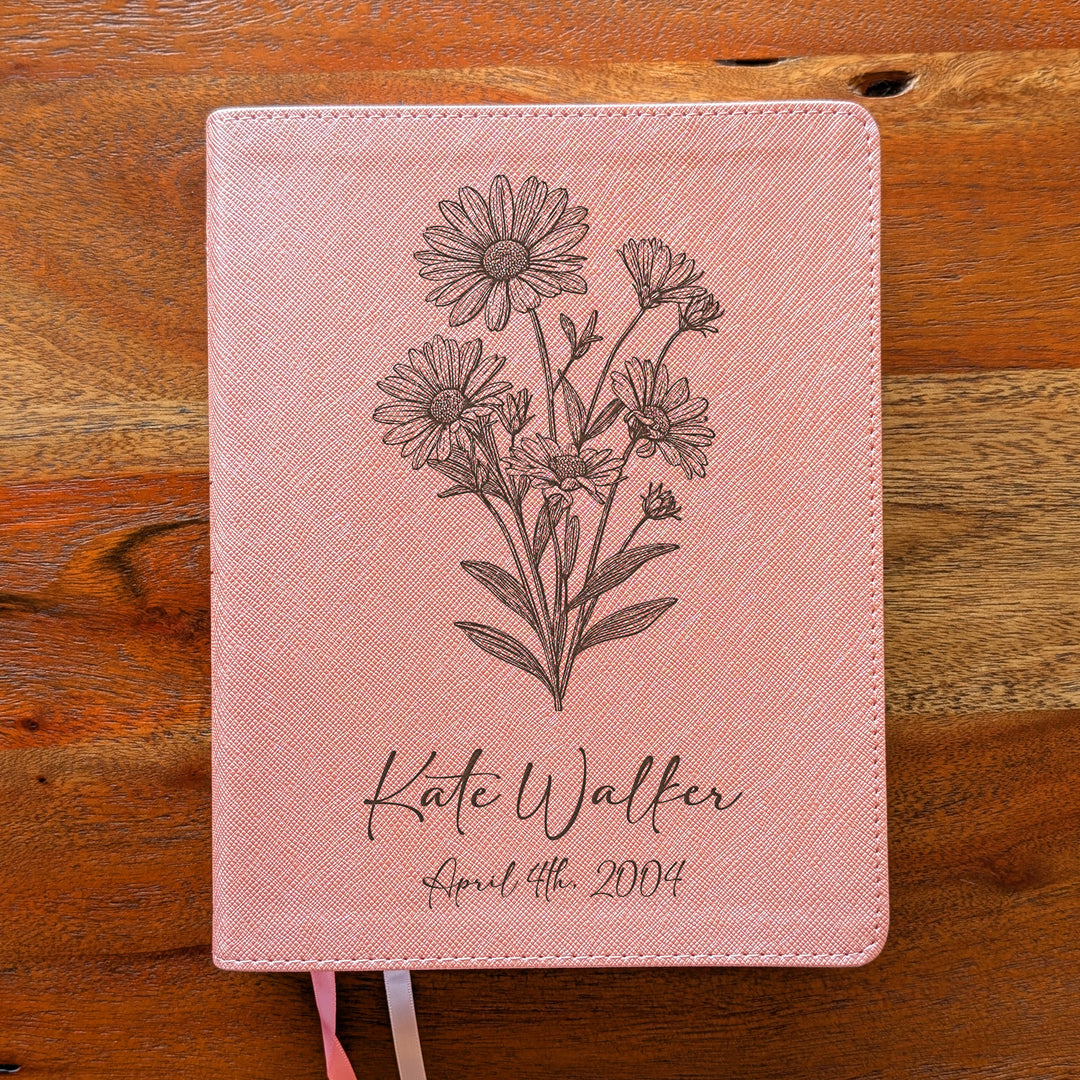 Personalized NIV Beautiful Word Bible – Pink | April Birth Flower