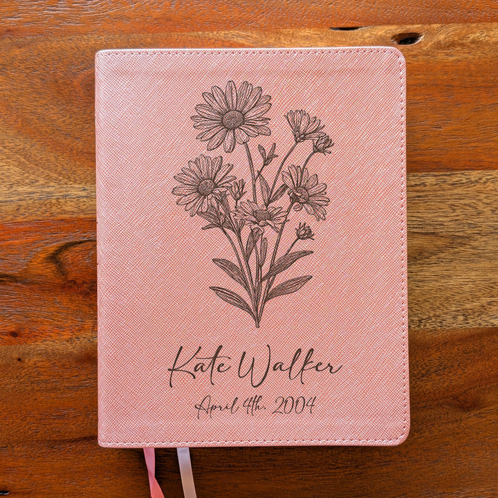 Personalized NIV Beautiful Word Bible – Pink | April Birth Flower
