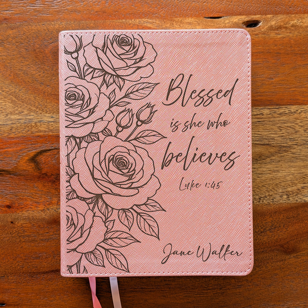 Personalized NIV Beautiful Word Bible – Pink | Rose Blessed is She