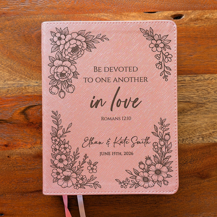 Personalized NIV Beautiful Word Bible – Pink | Floral Devoted in Love