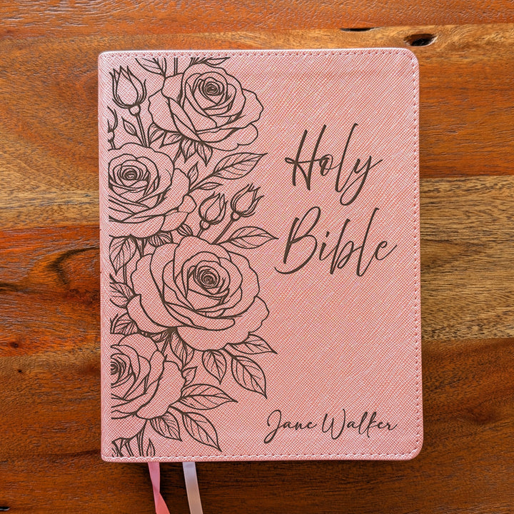 Personalized NIV Beautiful Word Bible – Pink | Rose Holy Bible