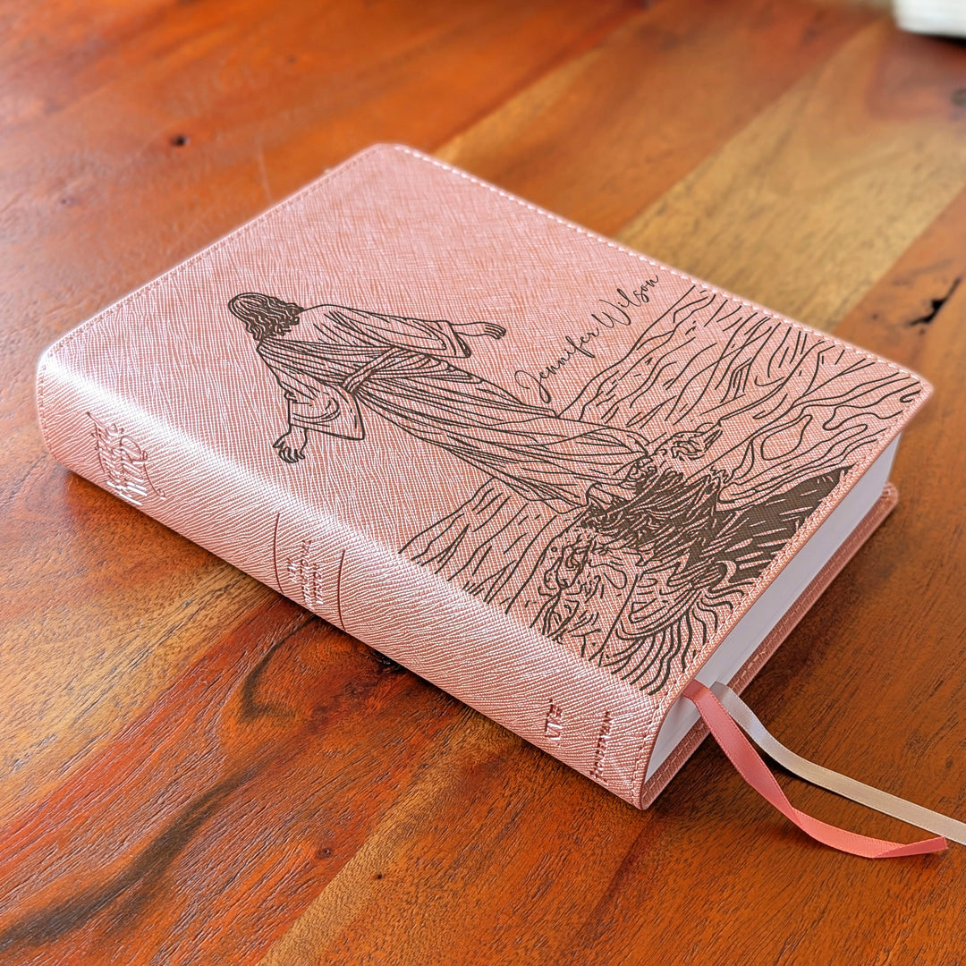 Personalized NIV Beautiful Word Bible – Pink | Jesus on Water