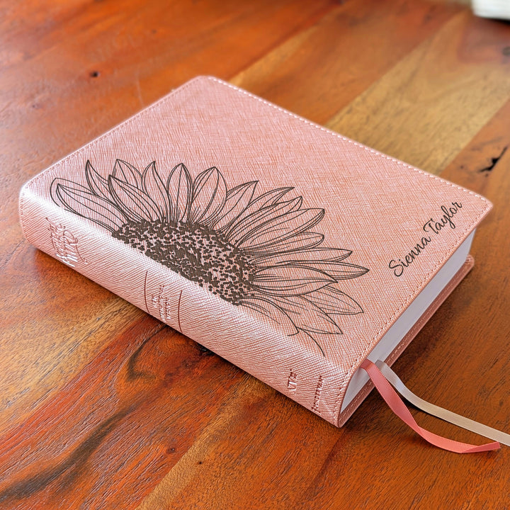 Personalized NIV Beautiful Word Bible – Pink | Sunflower Large