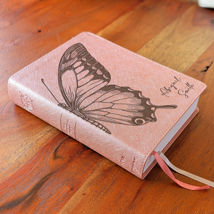 Personalized NIV Beautiful Word Bible – Pink | Butterfly Large