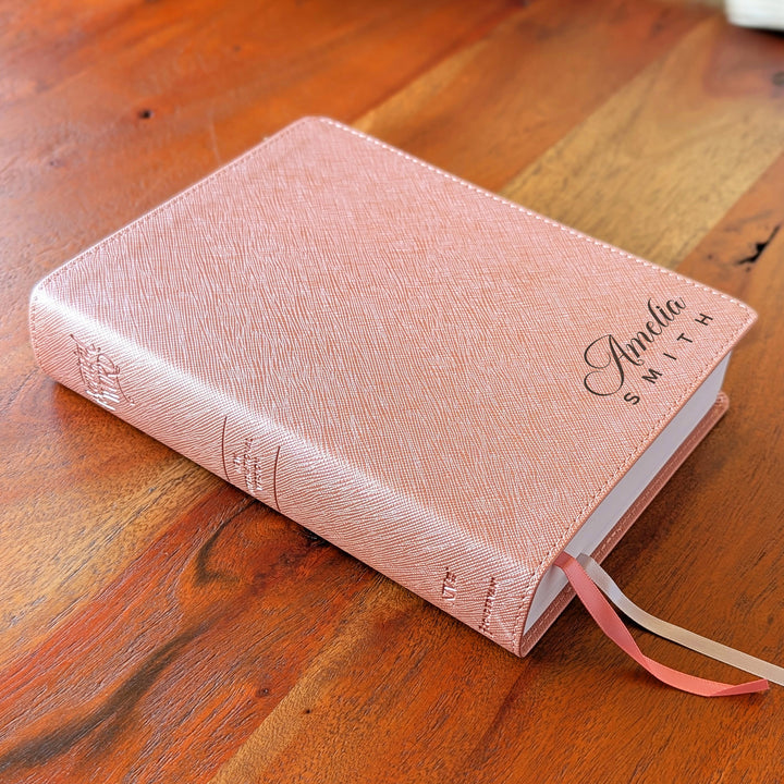Personalized NIV Beautiful Word Bible – Pink | Name Version 02