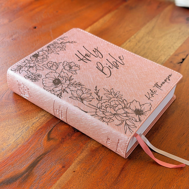 Personalized NIV Beautiful Word Bible – Pink | Peony Holy Bible