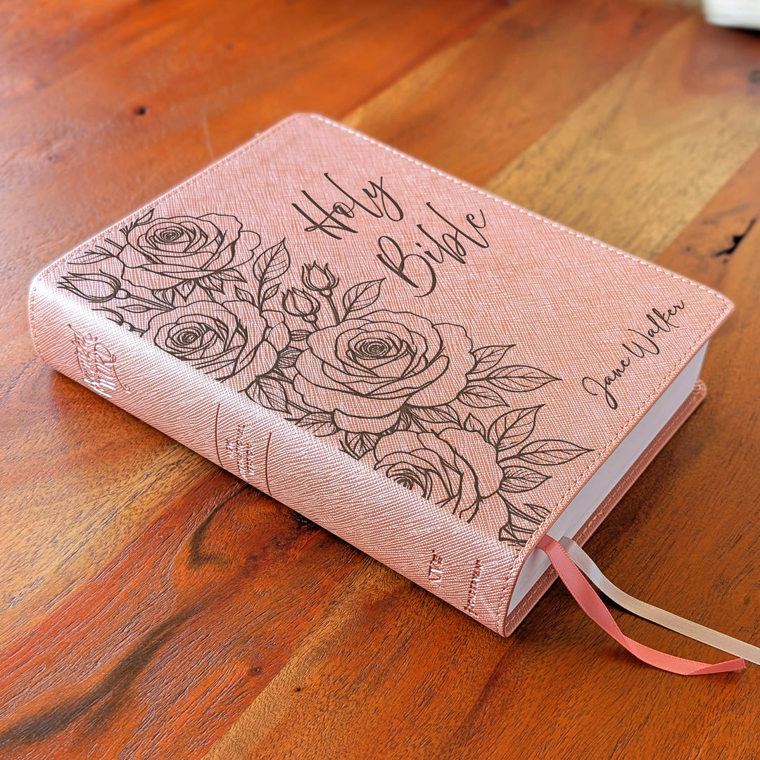 Personalized NIV Beautiful Word Bible – Pink | Rose Holy Bible