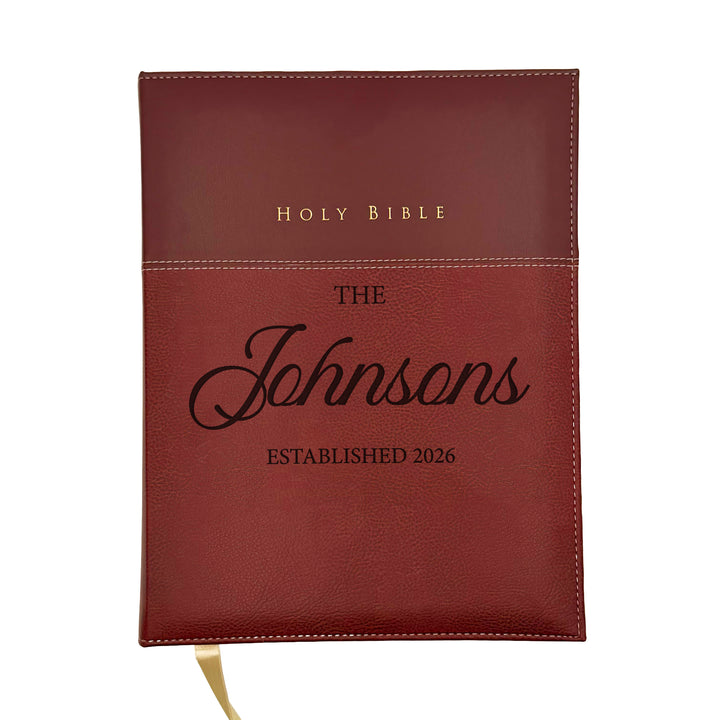 Personalized NIV Family Bible – Engraved Keepsake Edition, Burgundy | Legacy Collection