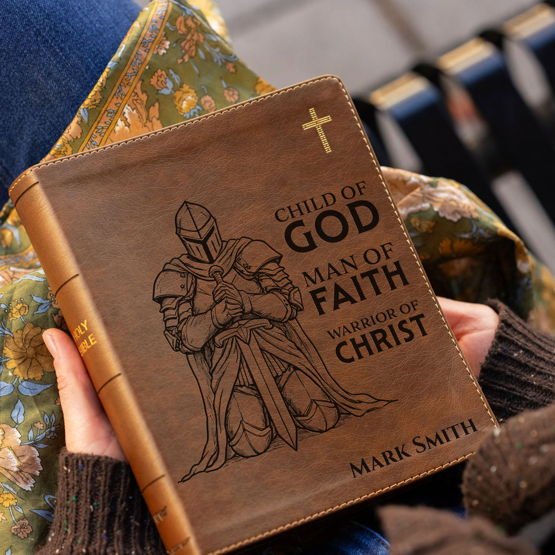 Biblia Personalizada NVI Journal the Word – Columna Doble Marrón | Guerrero de Cristo