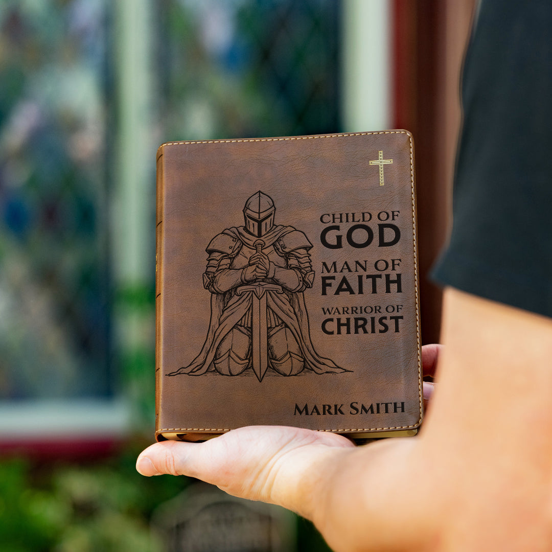 Biblia Personalizada NVI Journal the Word – Columna Doble Marrón | Guerrero de Cristo