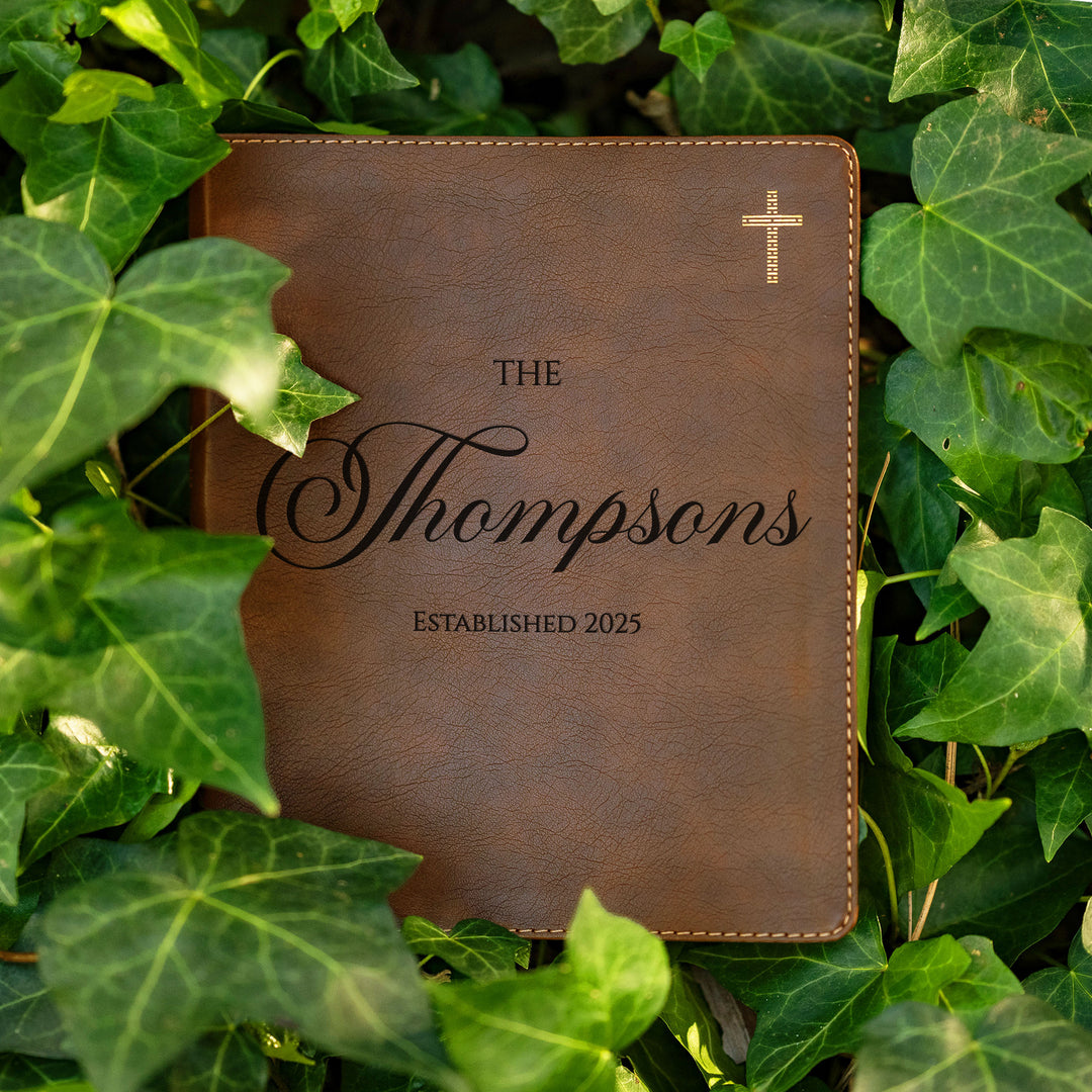 Personalized NIV Journal the Word Bible – Double Column Brown | Family Name Center