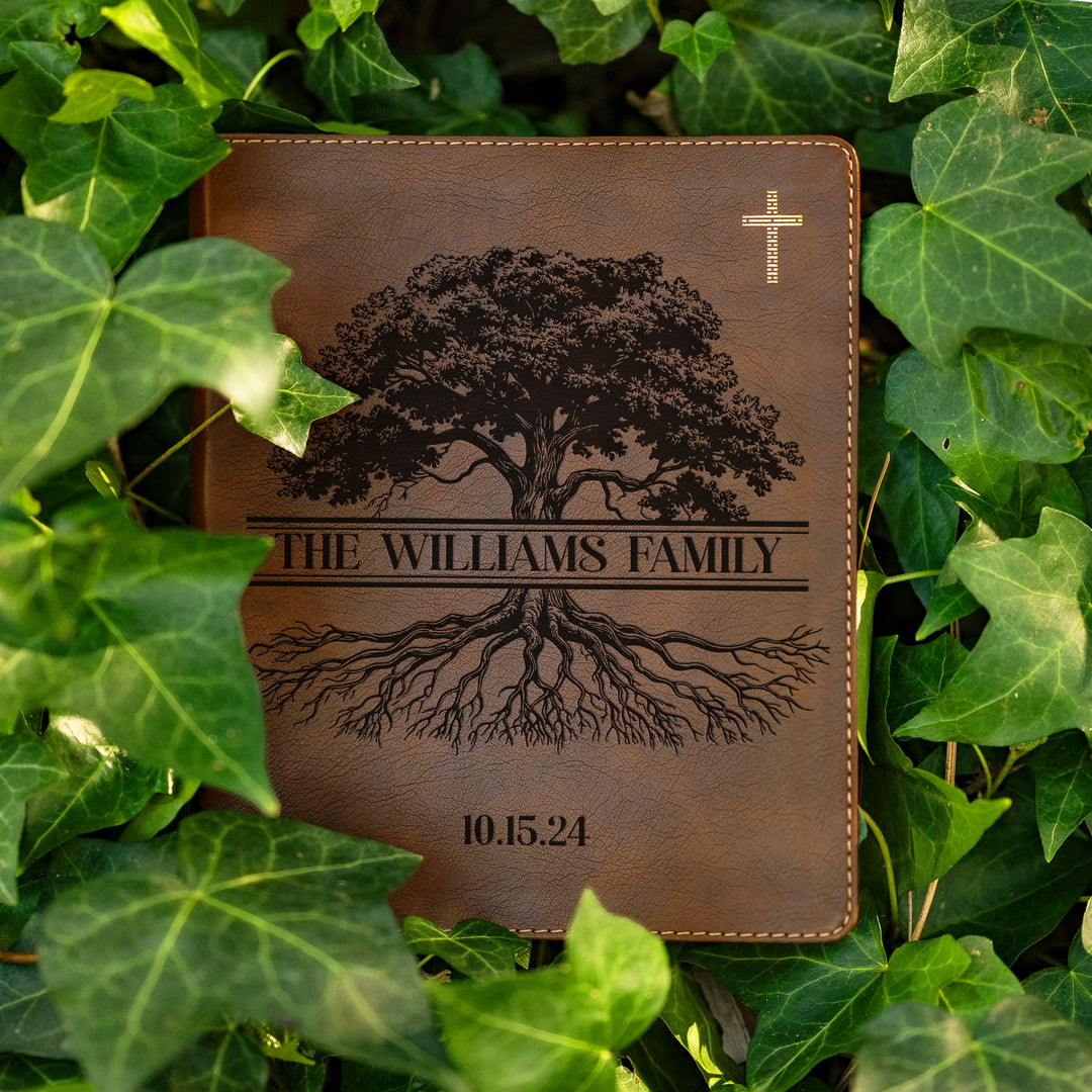 Personalized NIV Journal the Word Bible – Double Column Brown | Oak Family Tree Center