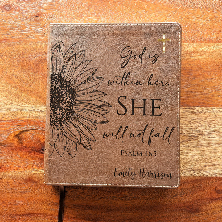 Personalized NIV Journal the Word Bible – Double Column Brown | Sunflower