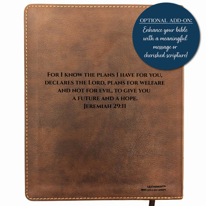 Personalized NIV Journal the Word Bible – Double Column Brown | Jesus on Water
