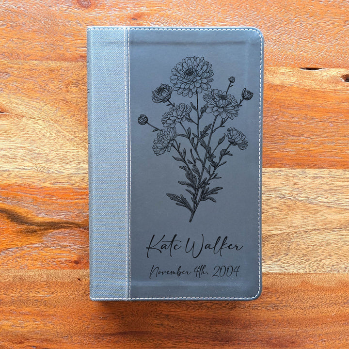 Biblia NVI tamaño personal personalizada – Letra grande, marrón | Hombre de fe