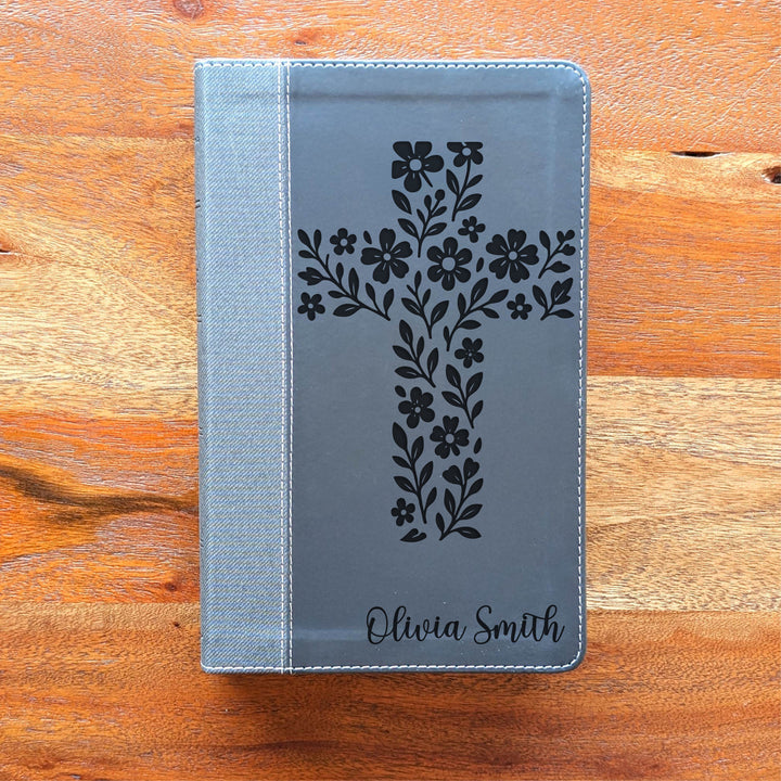 Biblia NVI tamaño personal personalizada – Letra grande, marrón | Hombre de fe