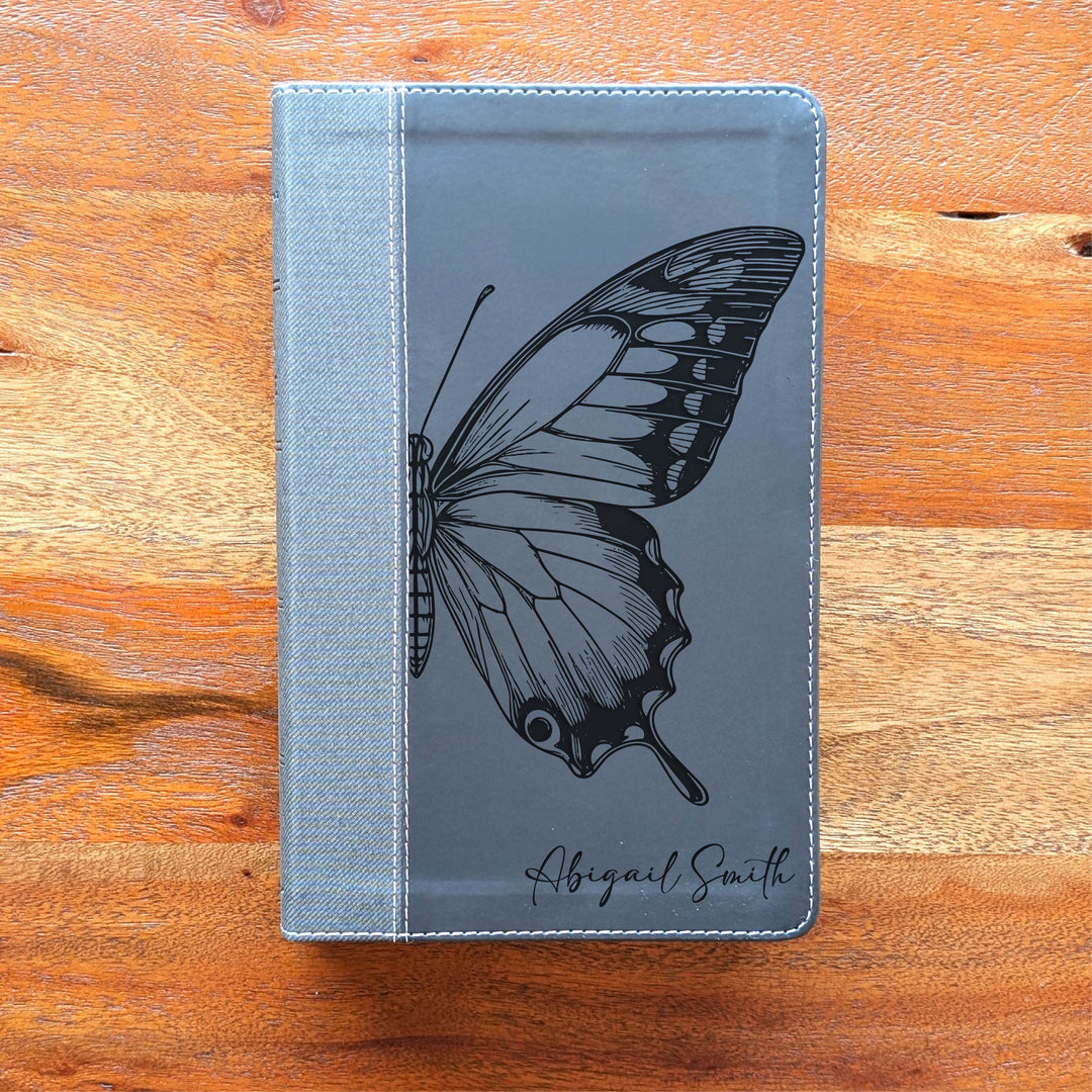 Biblia NVI tamaño personal personalizada – Letra grande, marrón | Hombre de fe