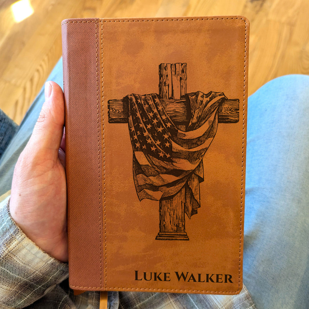 Biblia Personalizada NVI tamaño personal – Letra grande, marrón | Corona de Espinas