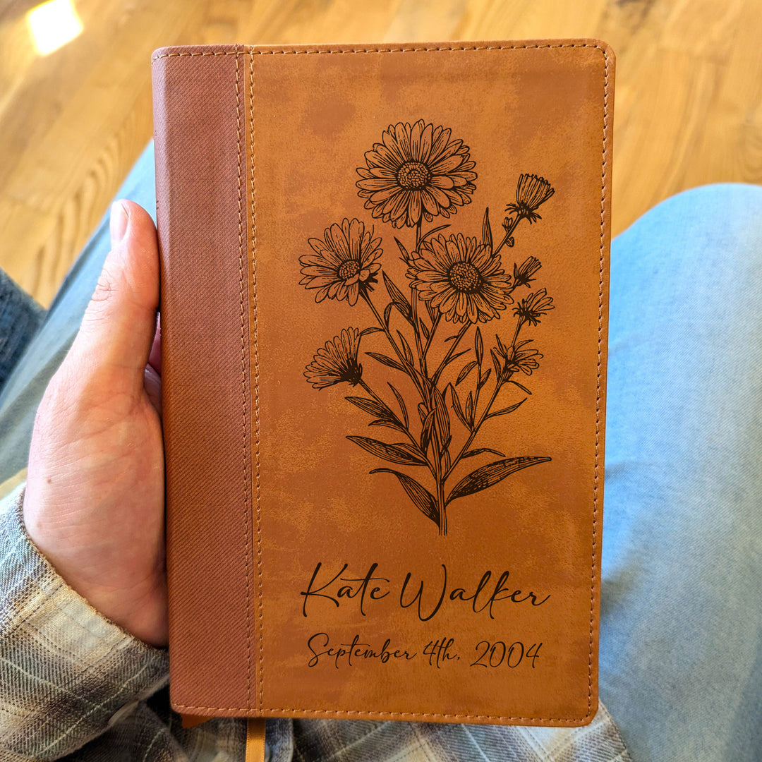 Biblia Personalizada NVI tamaño personal – Letra grande, marrón | Corona de Espinas
