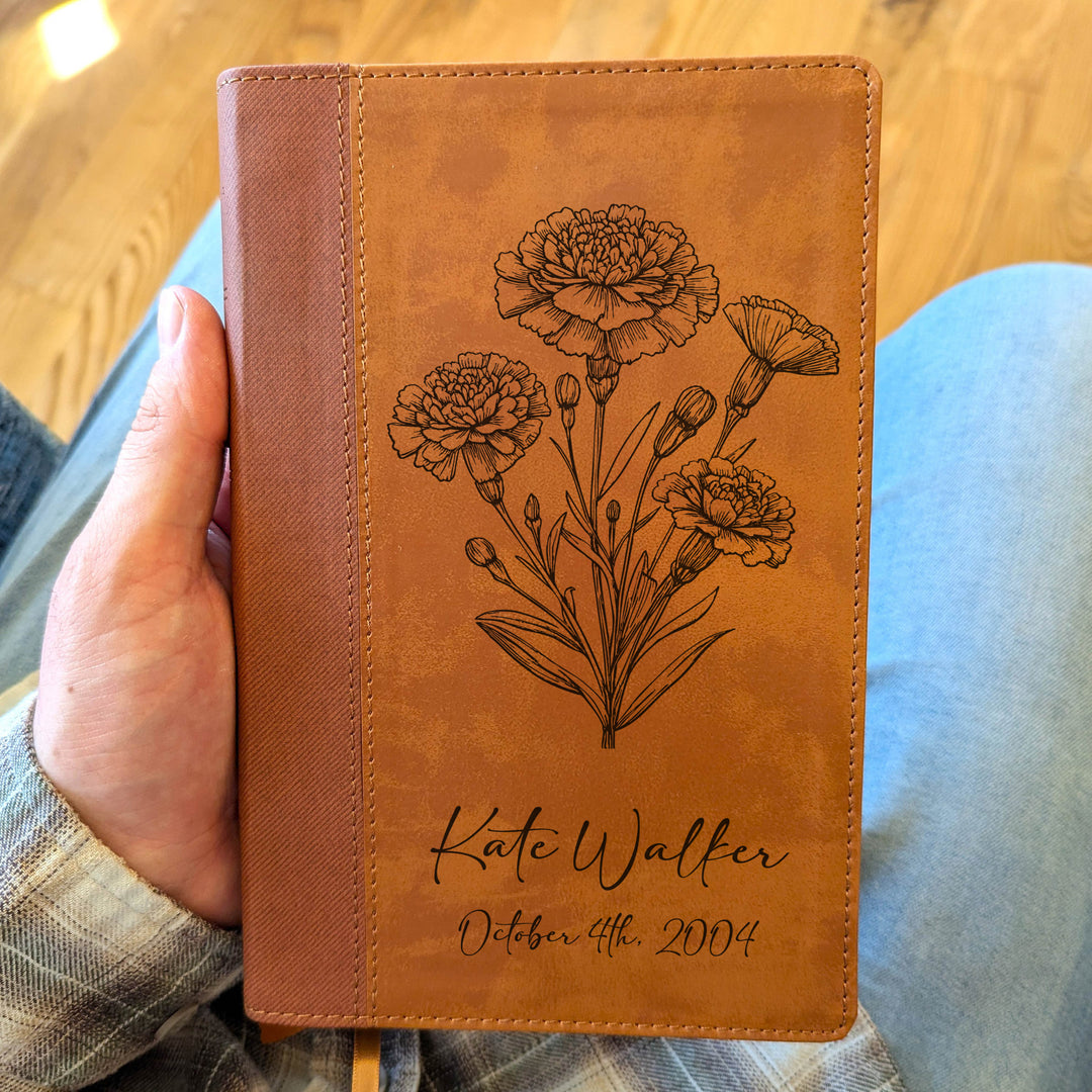 Biblia Personalizada NVI tamaño personal – Letra grande, marrón | Corona de Espinas