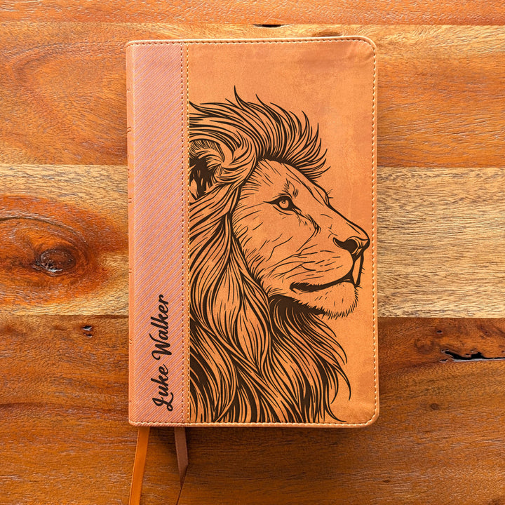 Biblia Personalizada NVI tamaño personal – Letra grande, marrón | Corona de Espinas