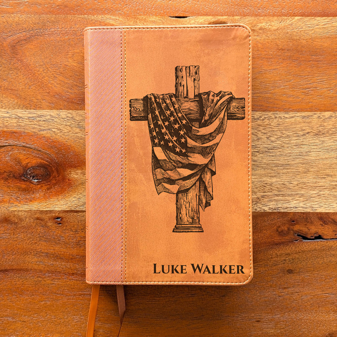Biblia Personalizada NVI tamaño personal – Letra grande, marrón | Corona de Espinas