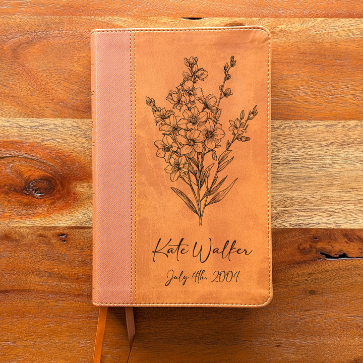 Biblia Personalizada NVI tamaño personal – Letra grande, marrón | Corona de Espinas