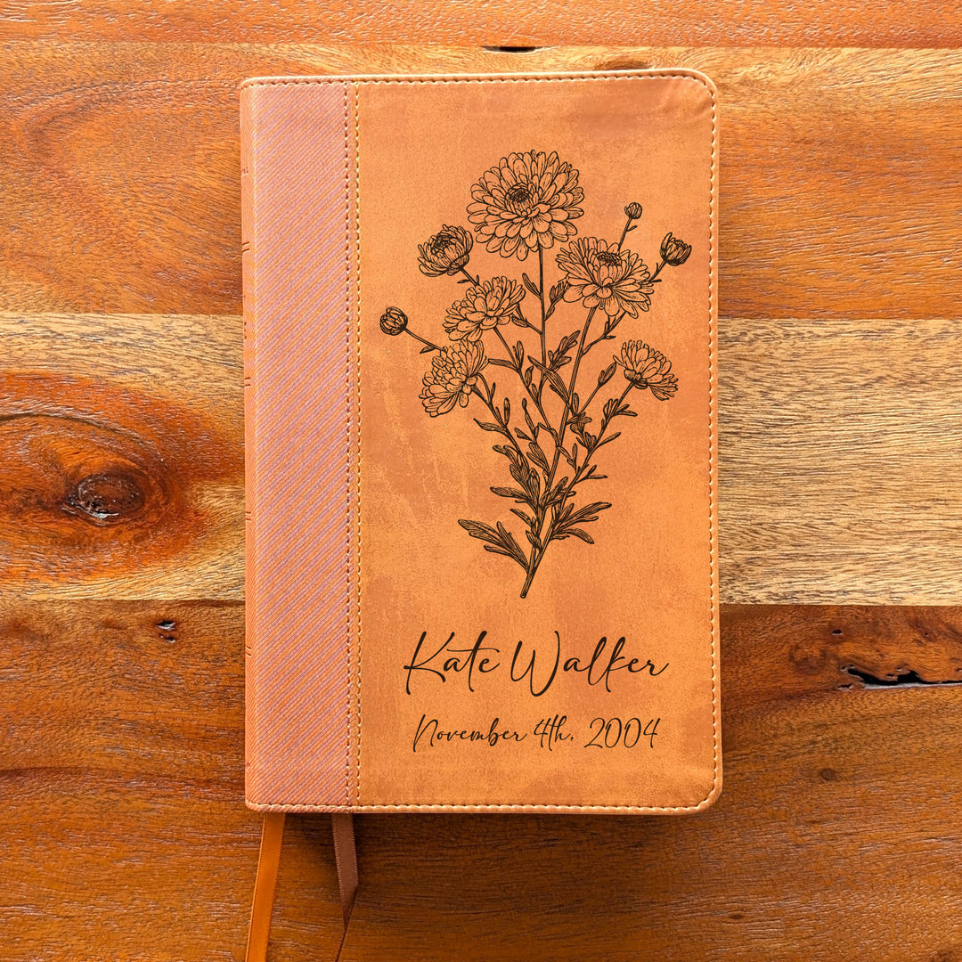 Biblia Personalizada NVI tamaño personal – Letra grande, marrón | Corona de Espinas