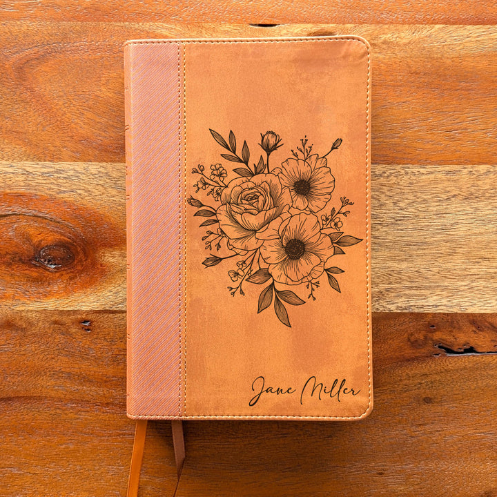 Biblia Personalizada NVI tamaño personal – Letra grande, marrón | Corona de Espinas