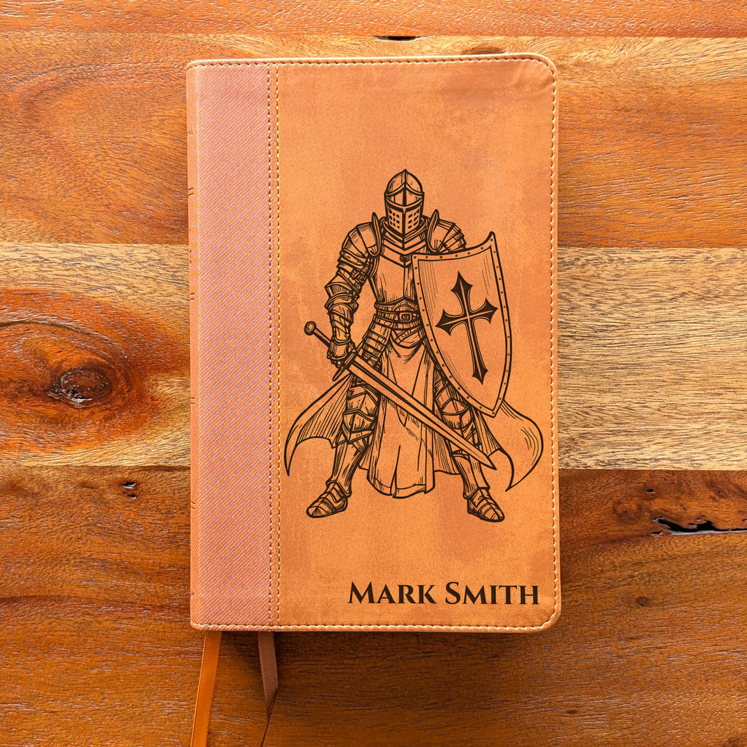Biblia Personalizada NVI tamaño personal – Letra grande, marrón | Corona de Espinas