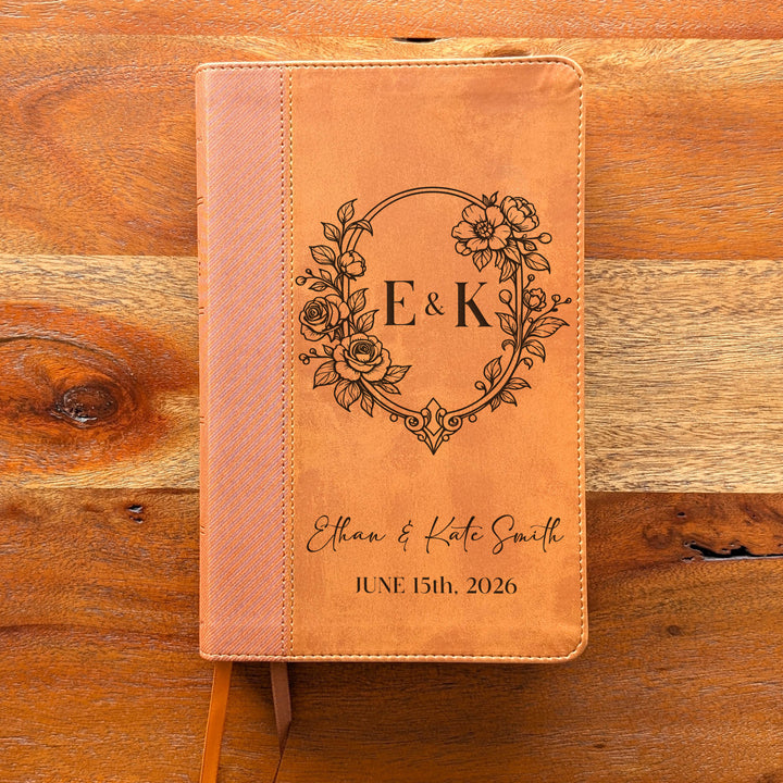 Biblia Personalizada NVI tamaño personal – Letra grande, marrón | Corona de Espinas