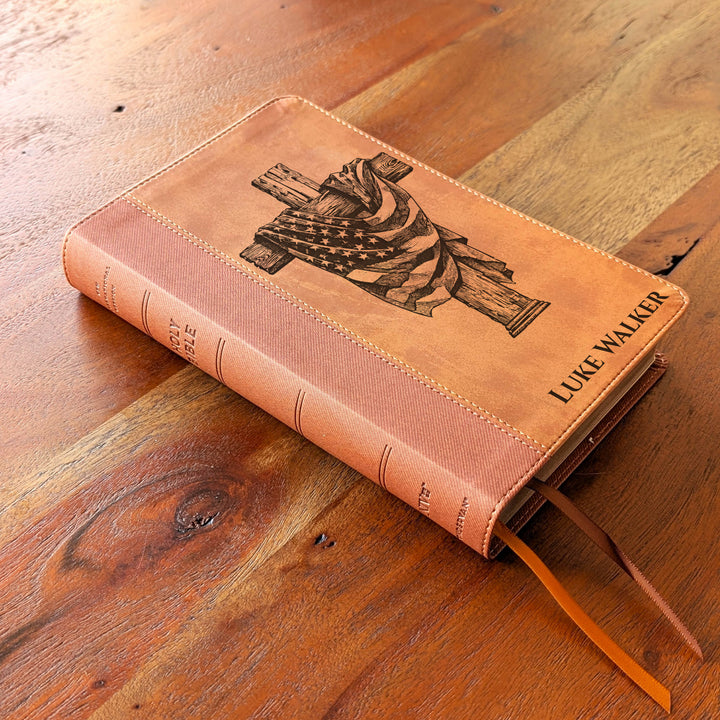 Biblia Personalizada NVI tamaño personal – Letra grande, marrón | Corona de Espinas