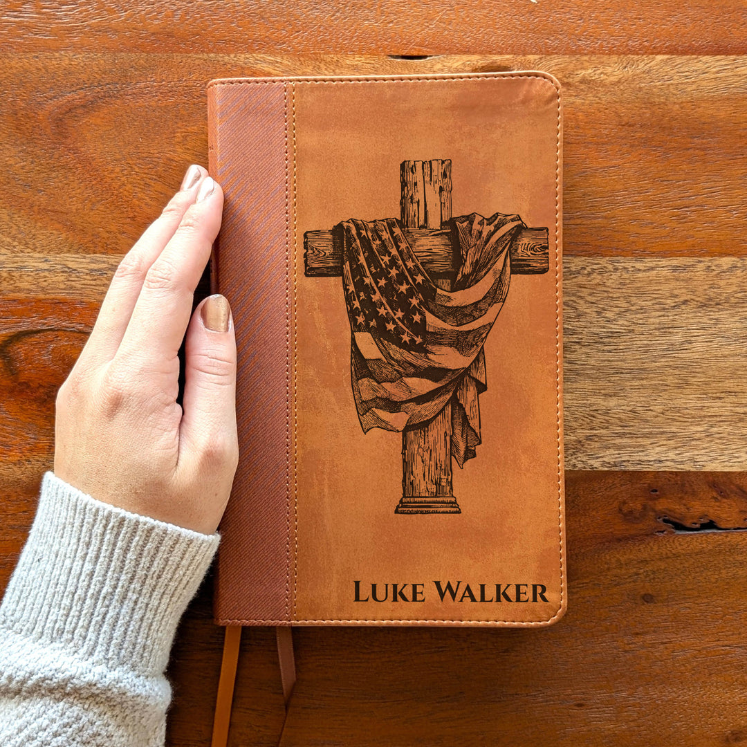 Biblia Personalizada NVI tamaño personal – Letra grande, marrón | Corona de Espinas