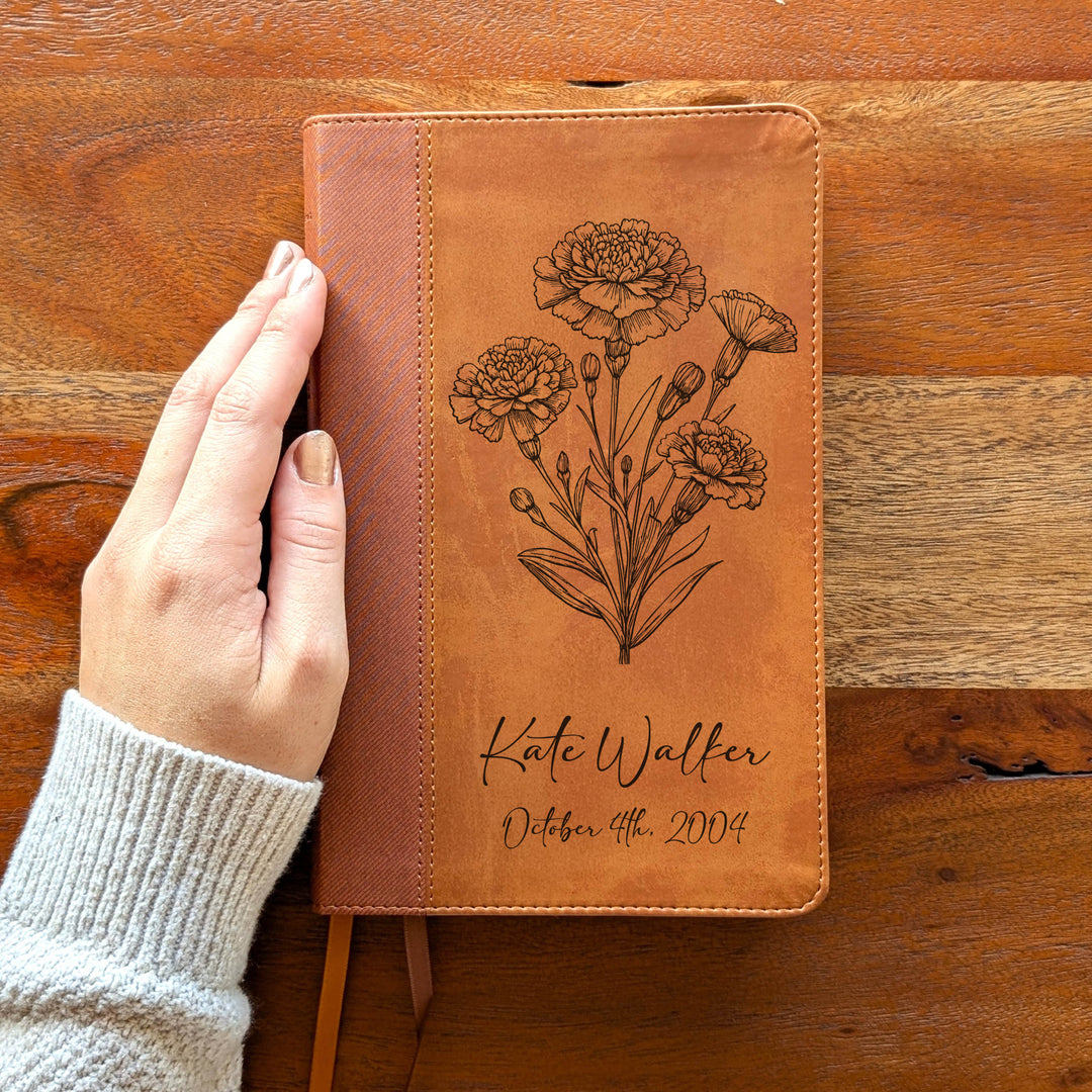 Biblia Personalizada NVI tamaño personal – Letra grande, marrón | Corona de Espinas