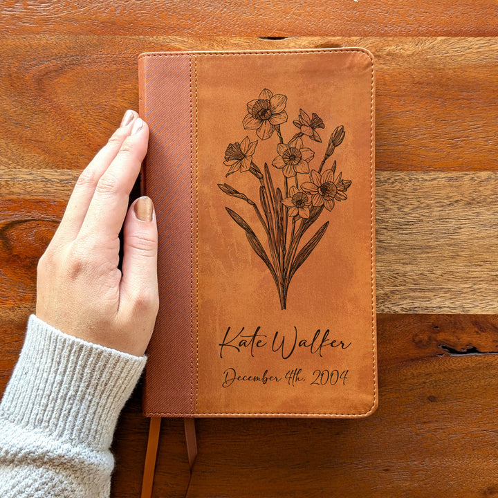 Biblia Personalizada NVI tamaño personal – Letra grande, marrón | Corona de Espinas