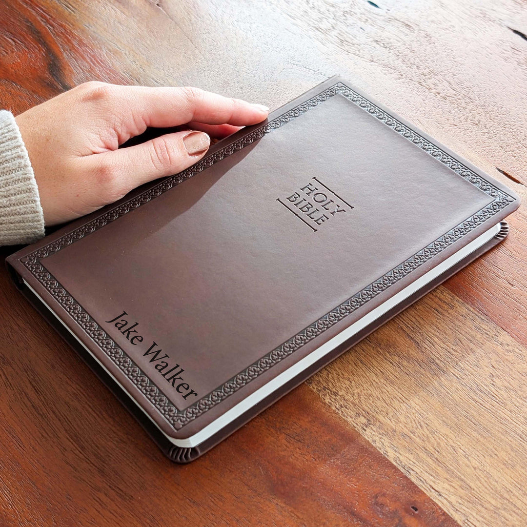 Personalized NIV Value Thinline Bible – Brown | Engraved Name