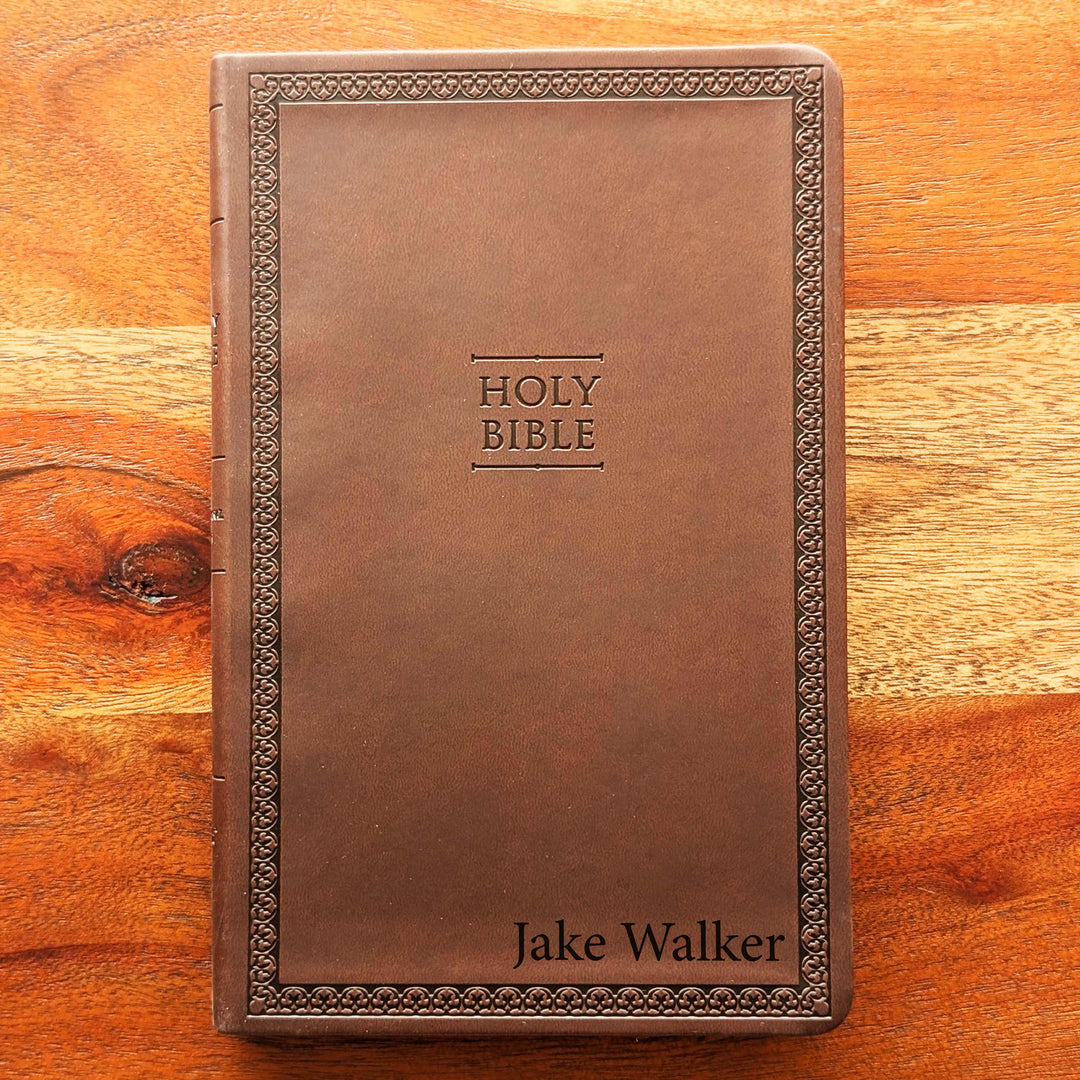 Personalized NIV Value Thinline Bible – Brown | Engraved Name