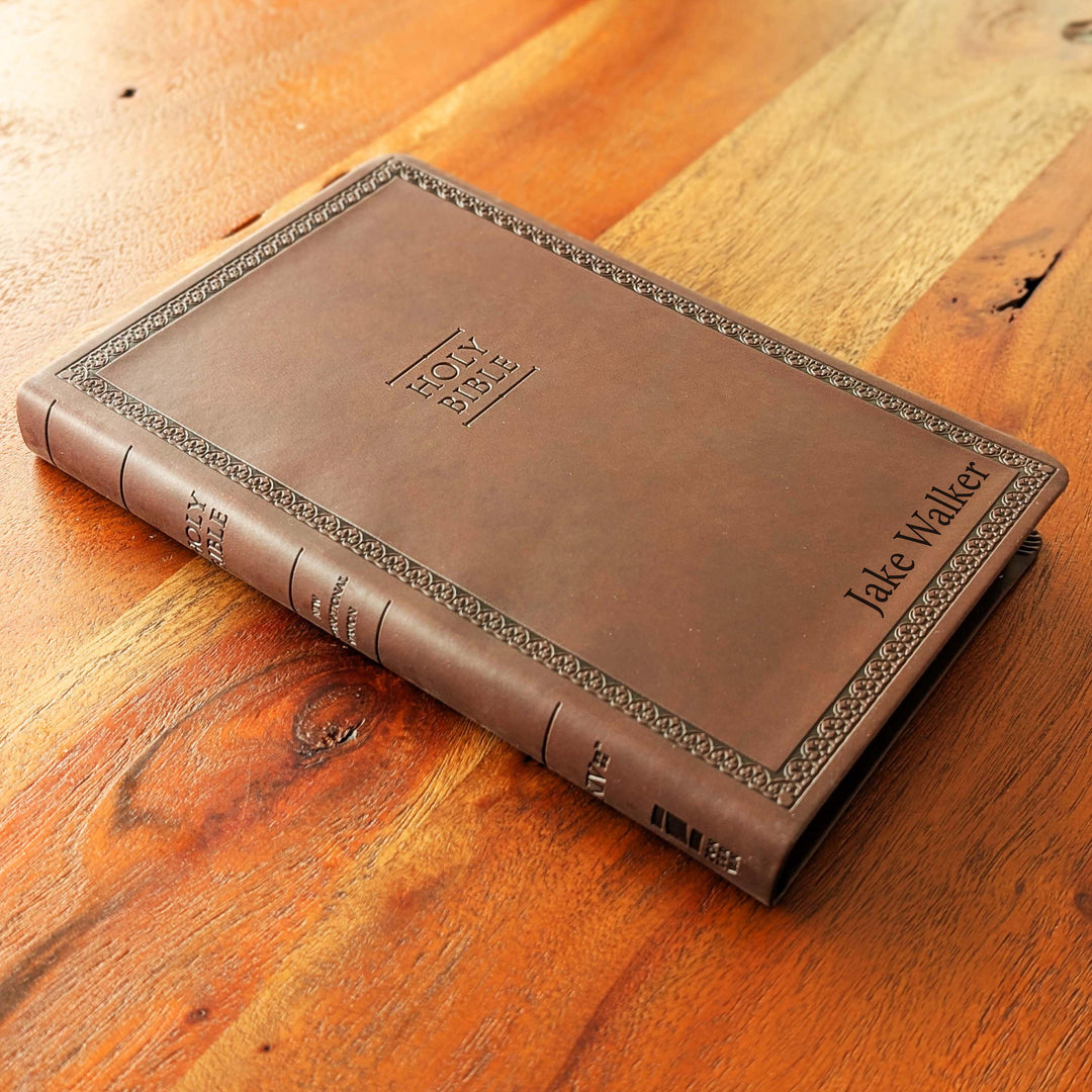 Personalized NIV Value Thinline Bible – Brown | Engraved Name