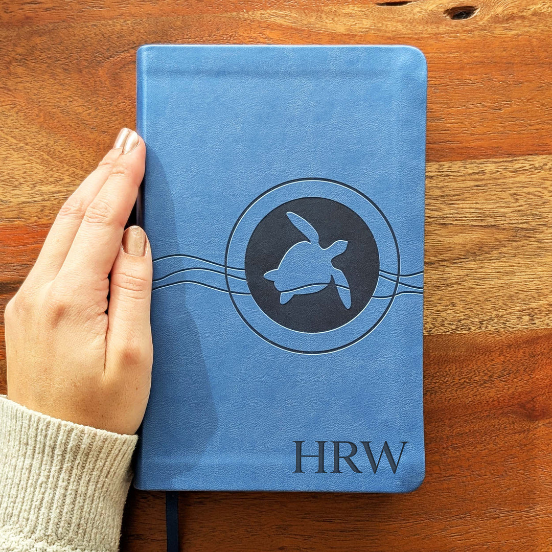 Personalized NIrV Kids Adventure Bible – Blue, Turtle | Initials
