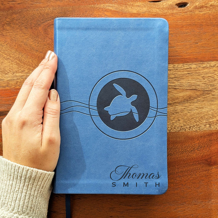 Personalized NIrV Kids Adventure Bible – Blue, Turtle | Name Version 02