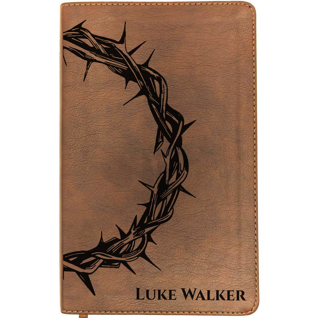 Personalized NLT Thinline Bible – Rustic Brown | Men&
