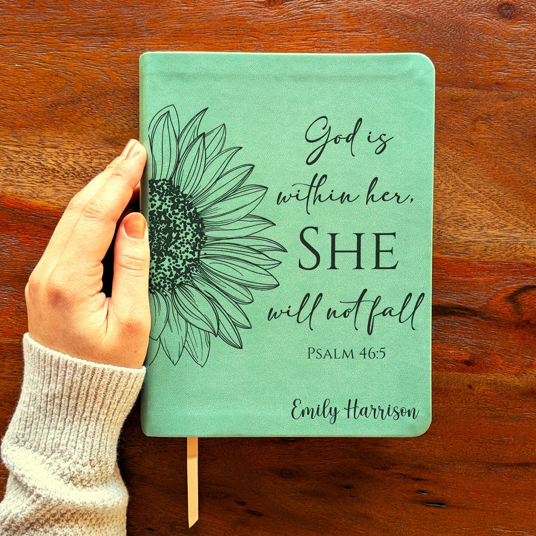 Biblia de estudio NLT personalizada – Verde salvia | Girasol