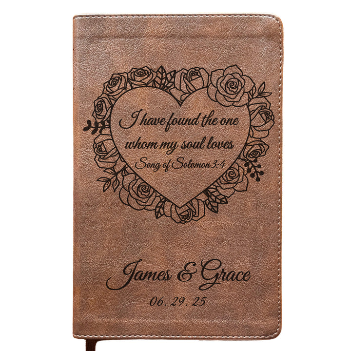 Personalized NLT Personal Size Giant Print Bible - Rustic Brown | Everlasting Collection