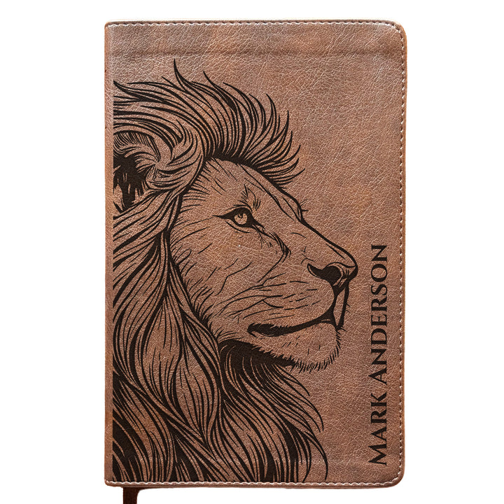 Personalized NLT Personal Size Giant Print Bible - Rustic Brown | Wild &amp; Noble Collection