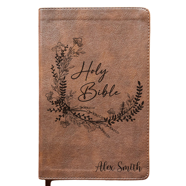 Biblia con letra súper gigante ESV personalizada – Borgoña | Girasol