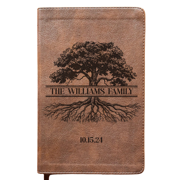 Personalized NLT Personal Size Giant Print Bible - Rustic Brown | Legacy Collection
