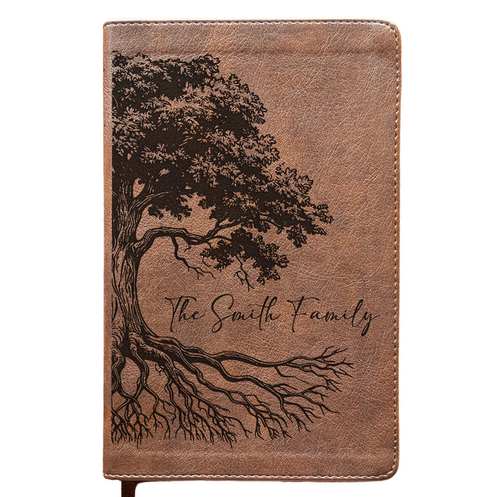 Personalized NLT Personal Size Giant Print Bible - Rustic Brown | Legacy Collection